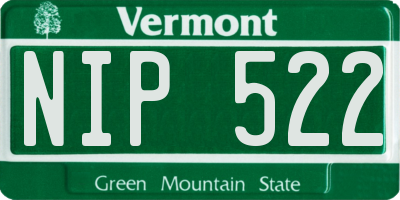 VT license plate NIP522