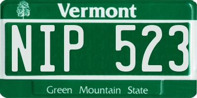 VT license plate NIP523