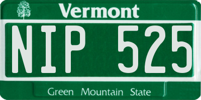 VT license plate NIP525