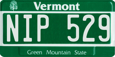 VT license plate NIP529