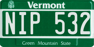 VT license plate NIP532