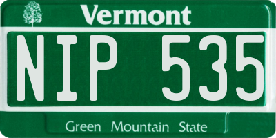 VT license plate NIP535