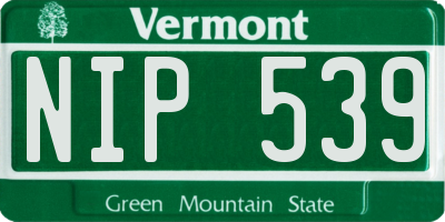 VT license plate NIP539