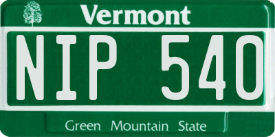 VT license plate NIP540