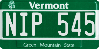 VT license plate NIP545
