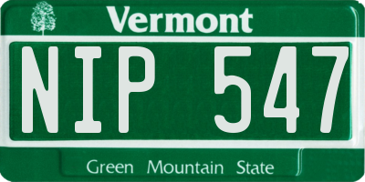 VT license plate NIP547