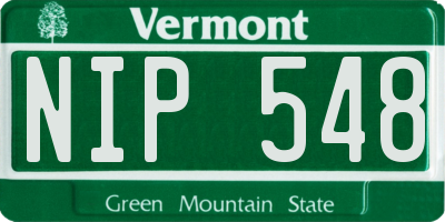 VT license plate NIP548