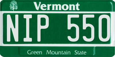 VT license plate NIP550