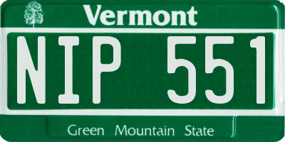 VT license plate NIP551