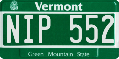 VT license plate NIP552