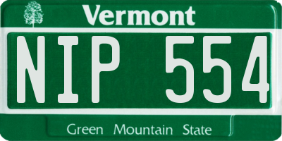 VT license plate NIP554