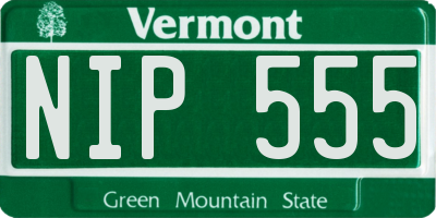 VT license plate NIP555