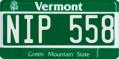 VT license plate NIP558