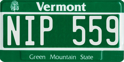 VT license plate NIP559