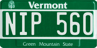 VT license plate NIP560