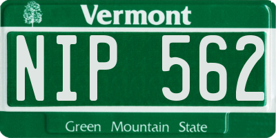 VT license plate NIP562
