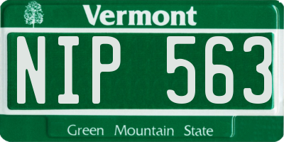 VT license plate NIP563