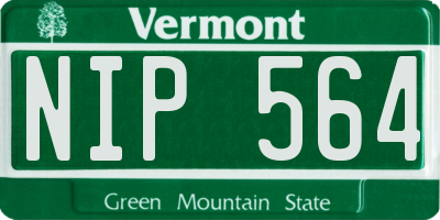 VT license plate NIP564