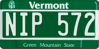 VT license plate NIP572