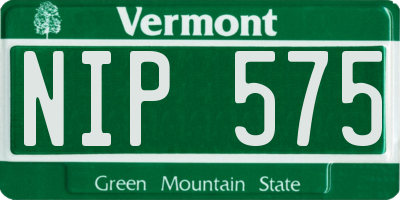VT license plate NIP575