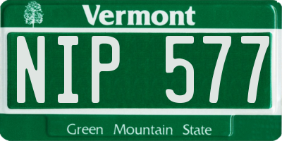 VT license plate NIP577