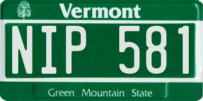 VT license plate NIP581