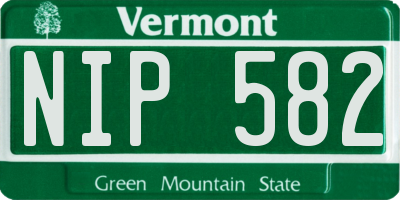 VT license plate NIP582