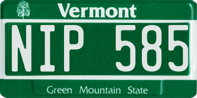 VT license plate NIP585