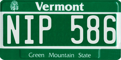 VT license plate NIP586