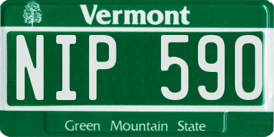 VT license plate NIP590
