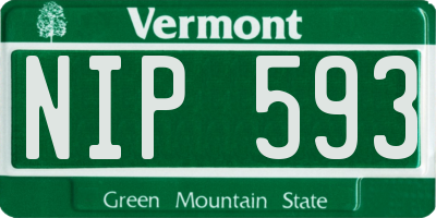 VT license plate NIP593