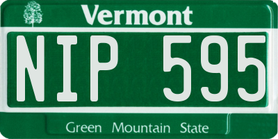 VT license plate NIP595