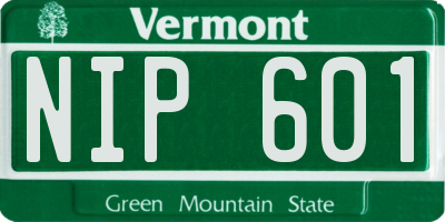 VT license plate NIP601