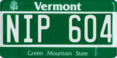 VT license plate NIP604