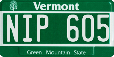 VT license plate NIP605
