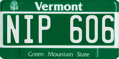 VT license plate NIP606