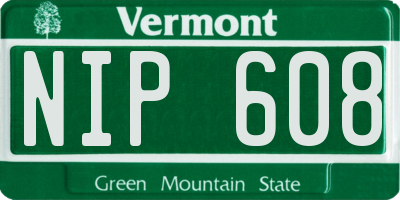 VT license plate NIP608