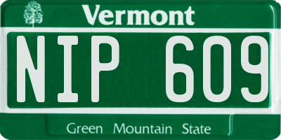 VT license plate NIP609