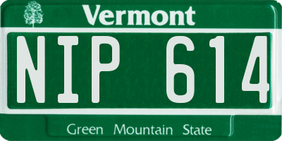 VT license plate NIP614