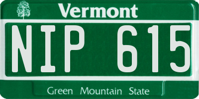 VT license plate NIP615