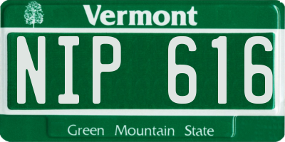 VT license plate NIP616