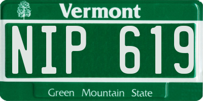 VT license plate NIP619