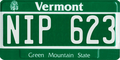 VT license plate NIP623