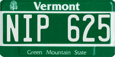 VT license plate NIP625