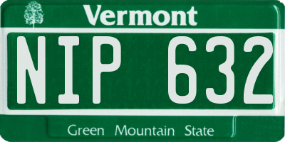 VT license plate NIP632