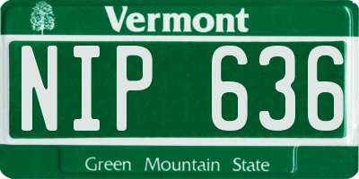 VT license plate NIP636