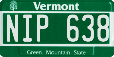 VT license plate NIP638