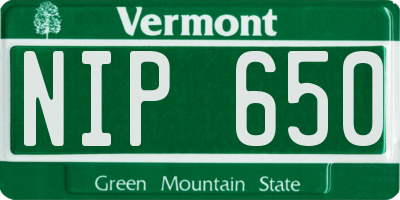 VT license plate NIP650