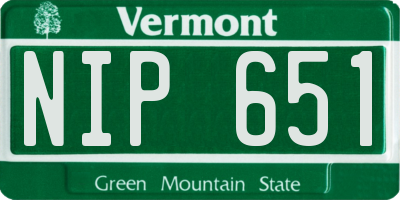 VT license plate NIP651