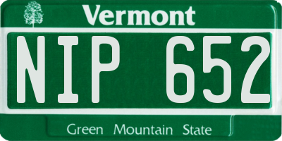 VT license plate NIP652